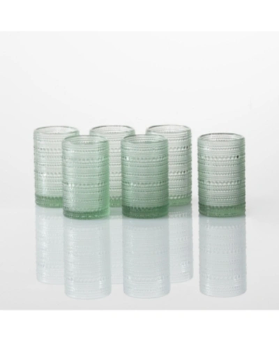 Fortessa Jupiter Ice Beverage Glasses, Set Of 6 In Sage