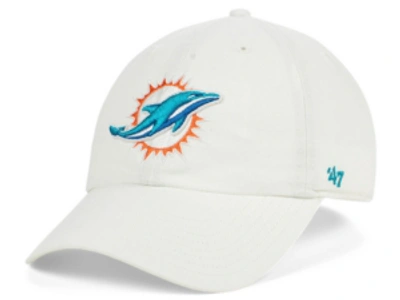 47 Brand Miami Dolphins Clean Up Cap In White
