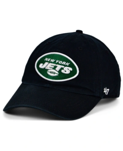 47 Brand New York Jets Clean Up Cap In Black