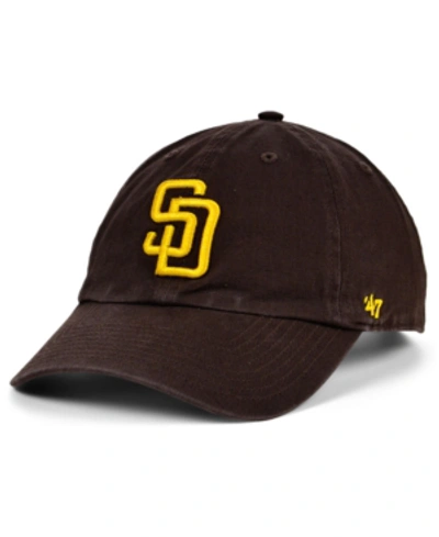 47 Brand San Diego Padres On-field Replica Clean Up Cap In Brown