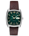 Seiko Men's Automatic Recraft Brown Leather Strap Watch 40mm