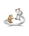 PEANUTS SNOOPY AND WOODSTOCK BYPASS RING