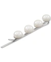 MACY'S CULTURED FRESHWATER BUTTON PEARL (8-1/2MM) HAIR CLIP IN STERLING SILVER