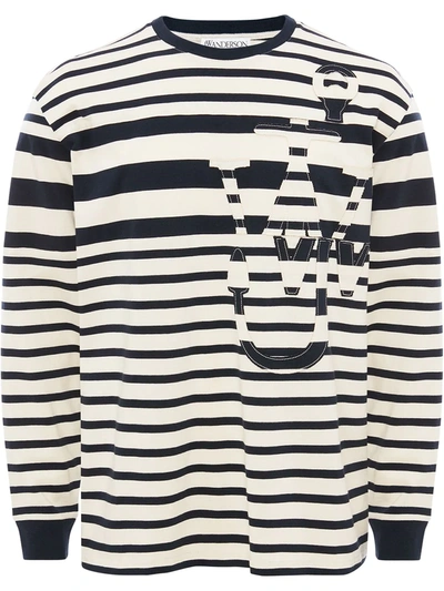 Jw Anderson Laser Cut J Anchor Cotton Jersey T-shirt In White
