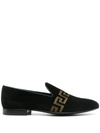 VERSACE GRECA-EMBROIDERED LOAFERS