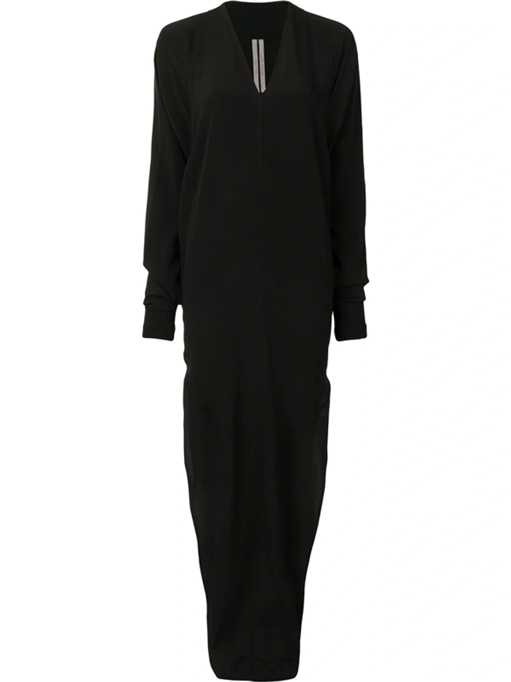 Rick Owens Black Jersey V-neck Maxi Dress In 09 Black | ModeSens