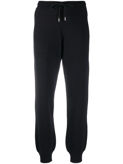 Barrie Drawstring Cashmere Track Pants In Blue