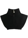 Barrie Half-zip Cashmere Bib In Black