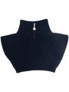 Barrie Half-zip Cashmere Bib In Blue