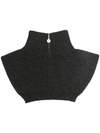 Barrie Half-zip Cashmere Bib In Grey