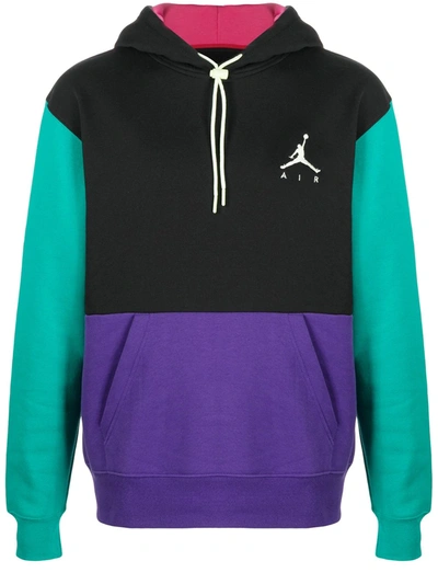 Jordan Colour Block Hoodie In Black