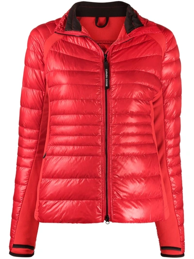 Canada Goose Hybridge Lite Hooded Packable Down Jacket In Red