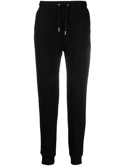 Karl Lagerfeld Cotton Elasticated Track Pants In Black