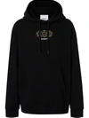 BURBERRY EMBROIDERED GLOBE COTTON HOODIE