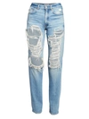 GIVENCHY WOMEN'S DISTRESSED STRAIGHT-LEG JEANS,0400012259691