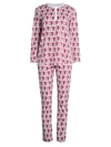 ROLLER RABBIT WOMEN'S MONKEY PRINT 2-PIECE PAJAMA SET,400012706999