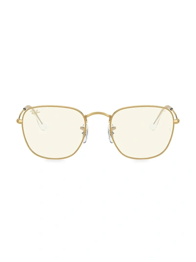 Ray Ban Ray-ban Unisex Photochromic Evolve Square Blue Light Glasses, 50mm In Legend Gold