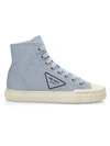 PRADA CANVAS HIGH-TOP SNEAKERS,400013353589