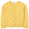 BONPOINT YELLOW KNIT CARDIGAN,C01GCAKN0201