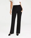 Ann Taylor The Petite High Waist Trouser Pant In Seasonless Stretch In Core Black