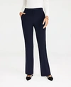 Ann Taylor The Petite High Rise Trouser Pant In Seasonless Stretch In Perfect Navy