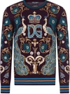 DOLCE & GABBANA OSTRICH MOTIF JACQUARD-WOVEN JUMPER