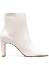 SCHUTZ SQUARE-TOE LEATHER BOOTS