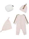 BURBERRY 三件式经典格纹婴儿礼品套装