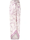 Amir Slama Abstract-print Long Sarong In Neutrals