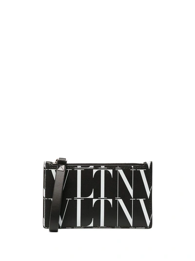 Valentino Garavani Vltn Logo-print Wallet In Black