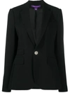 Polo Ralph Lauren Single-breasted Fitted Blazer In Black