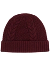 N•PEAL CABLE-KNIT CASHMERE BEANIE