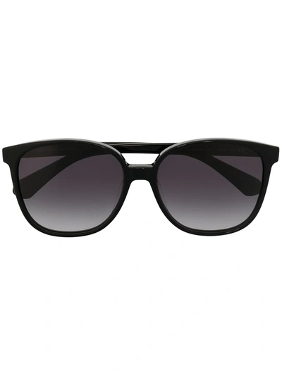 Kate Spade Alianna 56mm Rounded Cat Eye Sunglasses In Schwarz