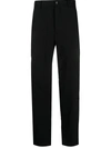 Black Comme Des Garçons High-waist Tailored Trousers In Black