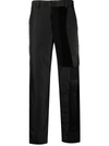 Black Comme Des Garçons Patchwork Straight-leg Trousers In Black