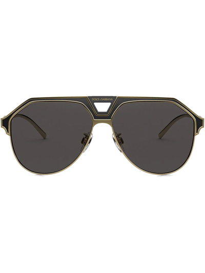 DOLCE & GABBANA MIAMI PILOT-FRAME SUNGLASSES