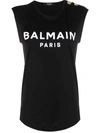 BALMAIN BUTTON-DETAILED T-SHIRT