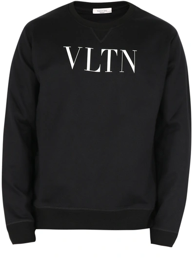 Valentino Men's Vltn Crew Neck Sweatshirt In Black