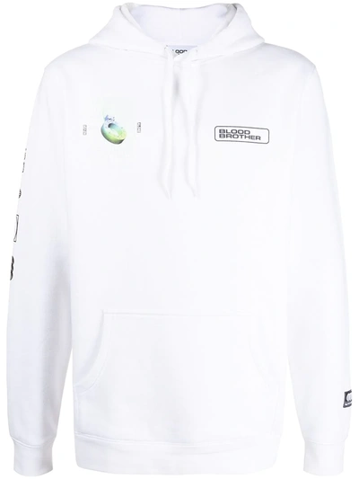Blood Brother Euston Graphic-print Hoodie In White