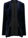 HAIDER ACKERMANN STAND-COLLAR OPEN FRONT VELVET BLAZER