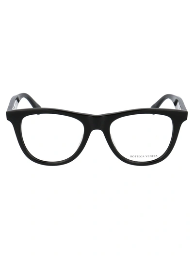 Bottega Veneta Bv1019o Glasses In 001 Black Black Transparent