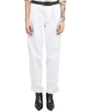 HAIDER ACKERMANN WHITE BELTED TROUSERS,11645984