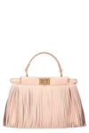 FENDI PEEKABOO ICON FRINGED LEATHER HANDBAG,11646276