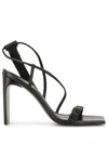 CULT GAIA ABELLA RUCHED-DETAILING SANDALS