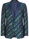 DOLCE & GABBANA ABSTRACT-PATTERN SINGLE-BREASTED SUIT