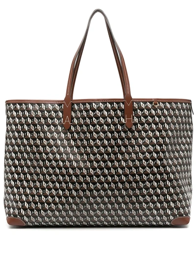 Anya Hindmarch Recycled Canvas Tote Bag In Brown