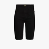 Frame Le Vintage Bermuda Frayed Denim Shorts In Black
