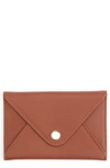 ROYCE LEATHER ENVELOPE CARD HOLDER,425-TAN-5