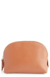 ROYCE COMPACT COSMETICS BAG,253-TAN-5