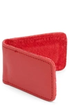 ROYCE LEATHER MONEY CLIP,810-RED-5